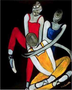 Three young dancers