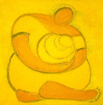 Mother and child - yellow